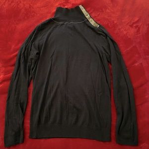 Light weight Sweater. Black with Gold trim.